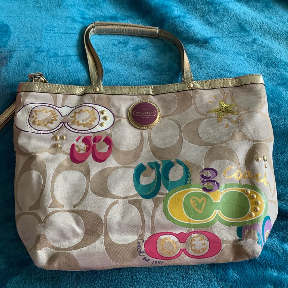 Lot of 3 well loved Coach purses.